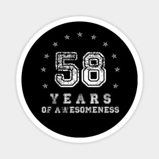 Vintage 58 years of awesomeness Magnet